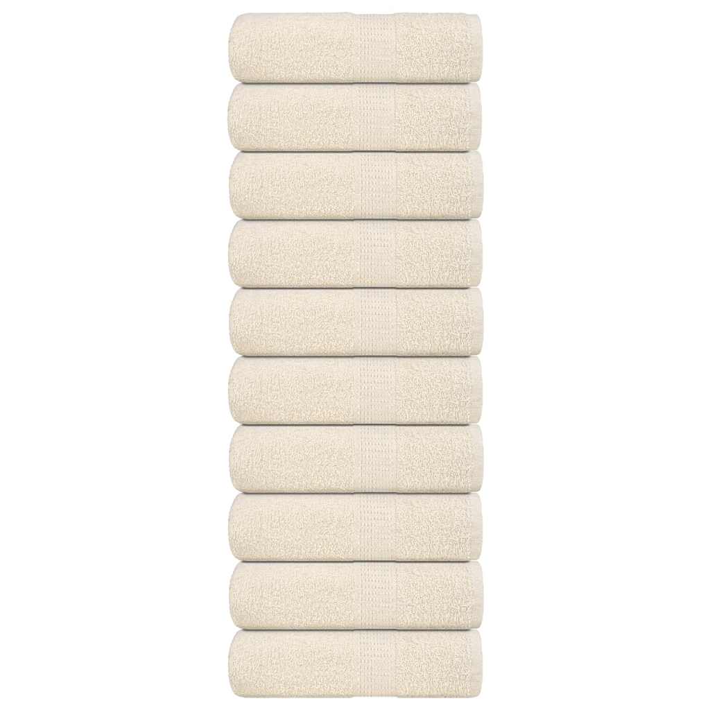 Vidaxx Gästehandtücher Frogn 10 Stück 30x50 cm 360 g m² Creme