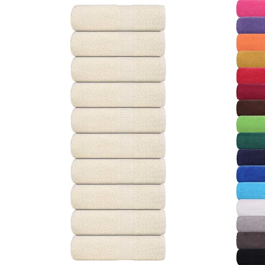 Vidaxx Gästehandtücher Frogn 10 Stück 30x50 cm 360 g m² Creme
