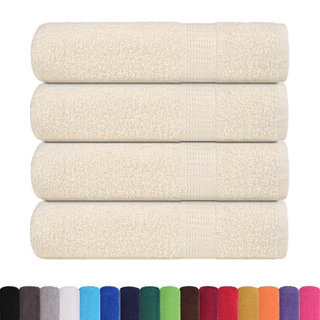 Vidaxx Handtücher 4 Stück 50x100 cm 360 g m² 100 % Baumwolle cremefarben