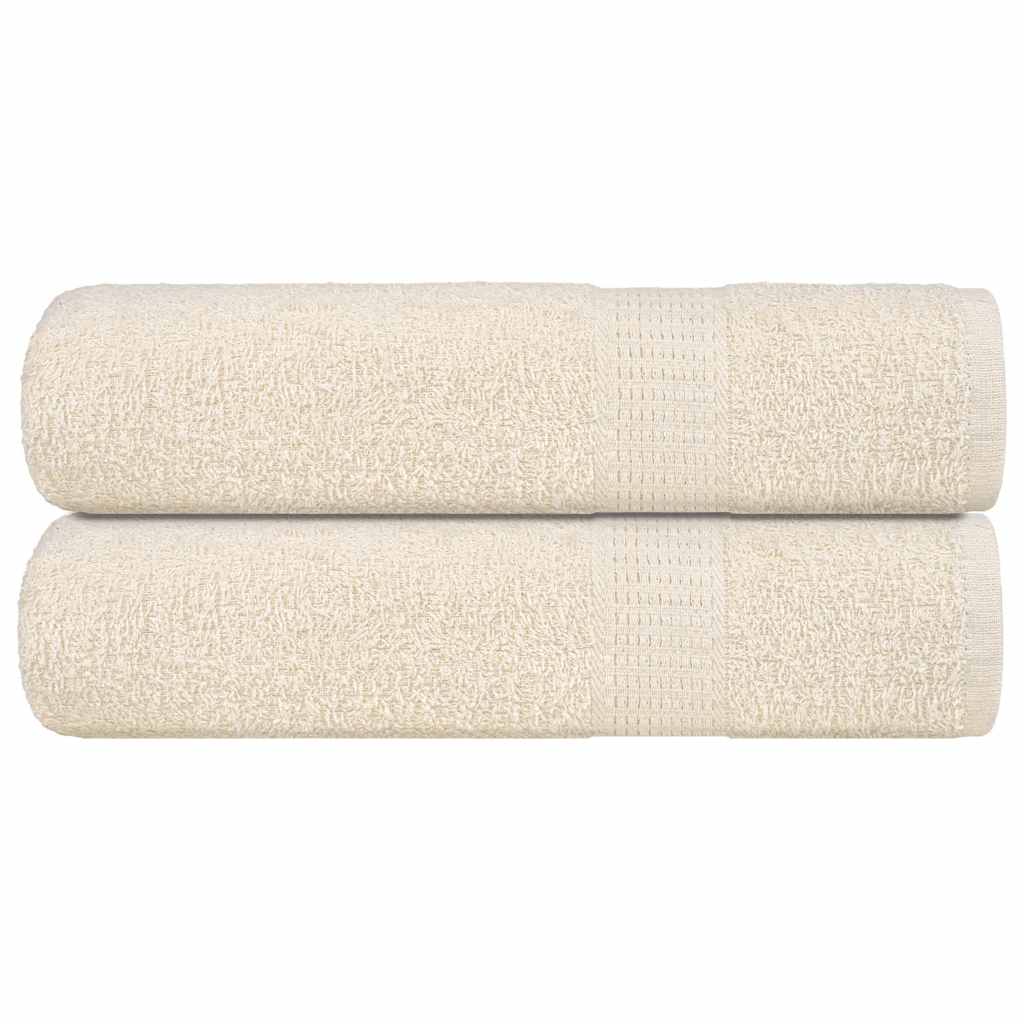 Vidaxx Duschtücher 2 St. 70x140 cm 360 g m² 100 % Baumwolle Creme