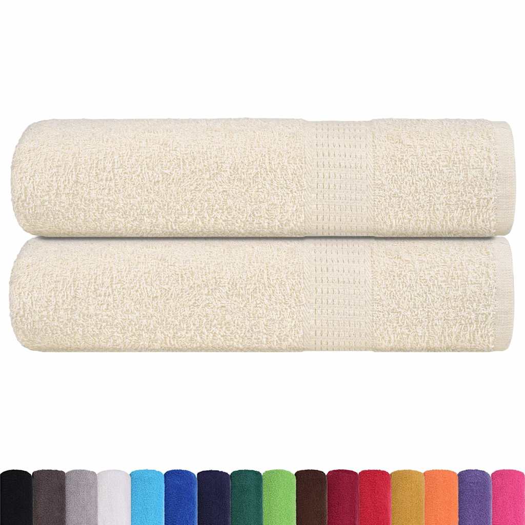 Vidaxx Duschtücher 2 St. 70x140 cm 360 g m² 100 % Baumwolle Creme