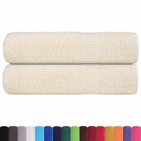 Vidaxx Duschtücher 2 St. 70x140 cm 360 g m² 100 % Baumwolle Creme