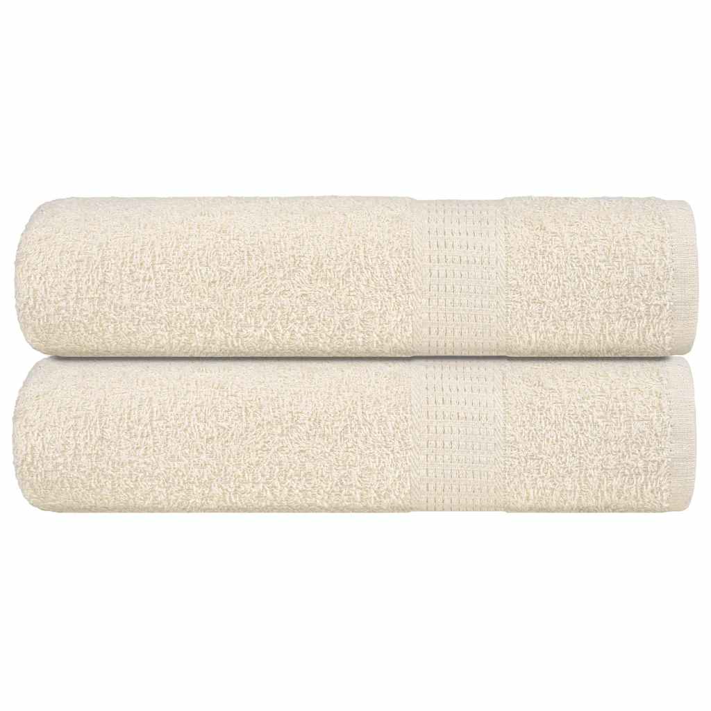 Vidaxx Badetücher 2 Stück 100x150 cm 360 g m² 100 % Baumwolle cremefarben