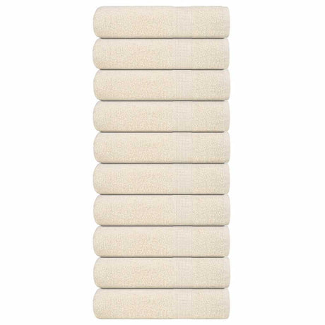 Vidaxx Badetücher 10 Stück 100x150cm 360 g m² 100 % Baumwolle cremefarben