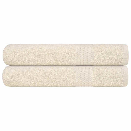 Vidaxx Saunatücher 2 Stk. 80x200 cm 360 g m² 100 % Baumwolle Creme