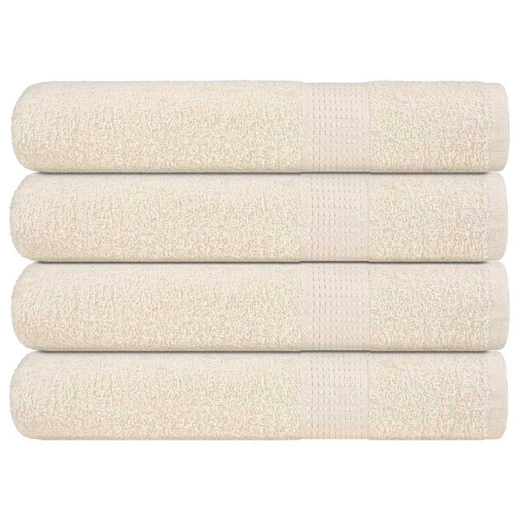 Vidaxx Saunatücher 4 Stk. 80x200 cm 360 g m² 100 % Baumwolle Creme