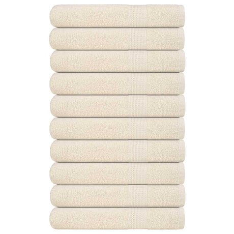 Vidaxx Saunatücher 10 Stück 80x200 cm 360 g m² 100 % Baumwolle Creme