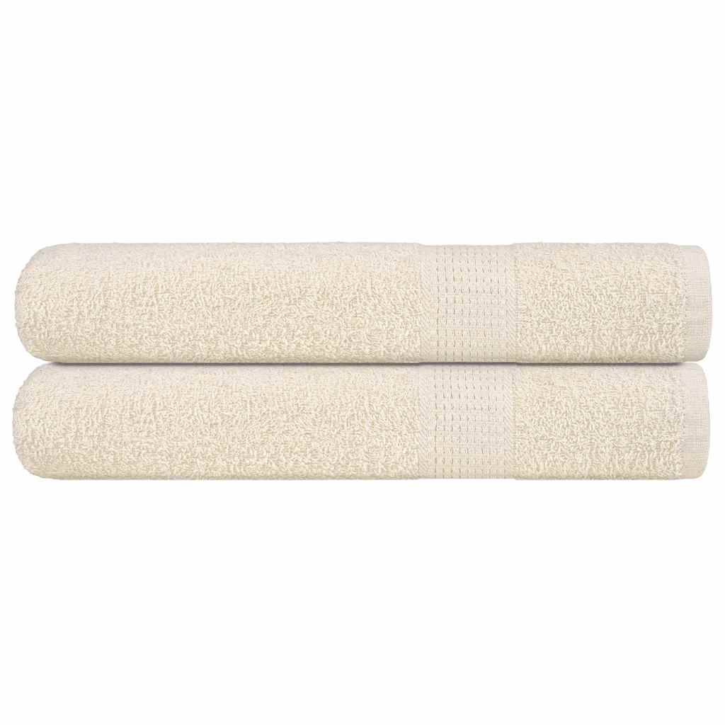 Vidaxx Handtücher 2 Stück 100x200 cm 360 g m² 100 % Baumwolle creme