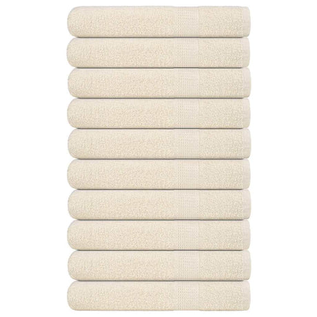 Vidaxx Handtücher Frogn 10 Stück 100x200 cm 360 g m² Creme