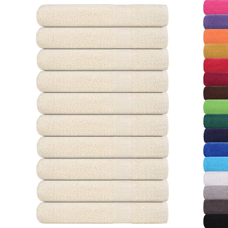 Vidaxx Handtücher Frogn 10 Stück 100x200 cm 360 g m² Creme