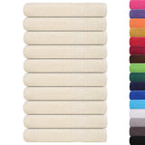 Vidaxx Handtücher 10 Stück 100x200 cm 360 g m² 100 % Baumwolle creme
