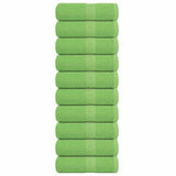 VidaXL Waschlappen 10 Stück Froschapfelgrün 30x30 cm 100 % Baumwolle