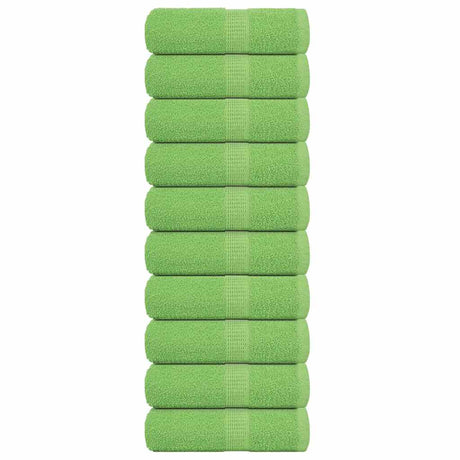 VidaXL Waschlappen 10 Stück Froschapfelgrün 30x30 cm 100 % Baumwolle