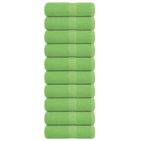 VidaXL Gästehandtücher 10 Stück 360 g m² 360 g m² 100 % Baumwolle Apfelgrün