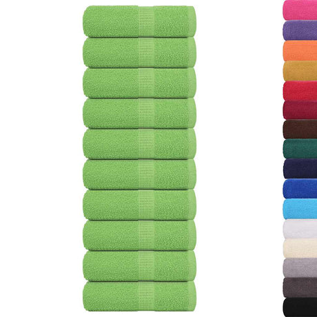 Vidaxx Gästehandtücher Frogn 10 Stk 30x50 cm 360 g m² apfelgrün
