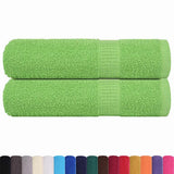Vidaxx Handtücher 2 Stück 50x100 cm 360 g m² 100 % Baumwolle apfelgrün