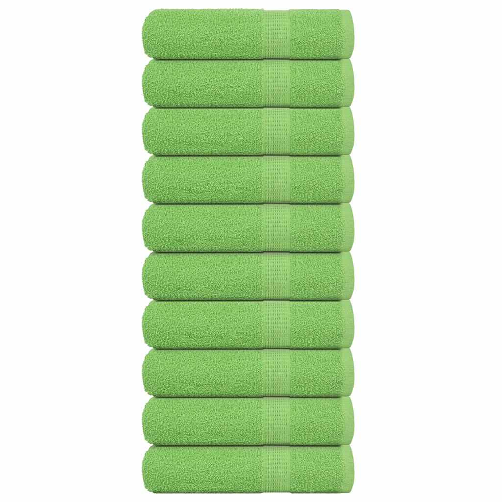 Vidaxx Handtücher 10 Stück 50x100 cm 360 g m² 100 % Baumwolle apfelgrün