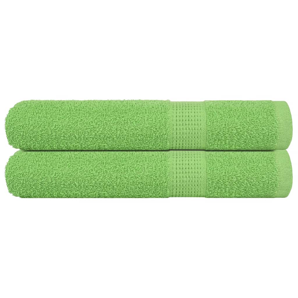Vidaxx Saunatücher 2 Stk. 80x200 cm 360 g m² 100 % Baumwolle Apfelgrün