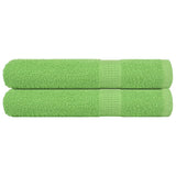 Vidaxx Saunatücher 2 Stk. 80x200 cm 360 g m² 100 % Baumwolle Apfelgrün