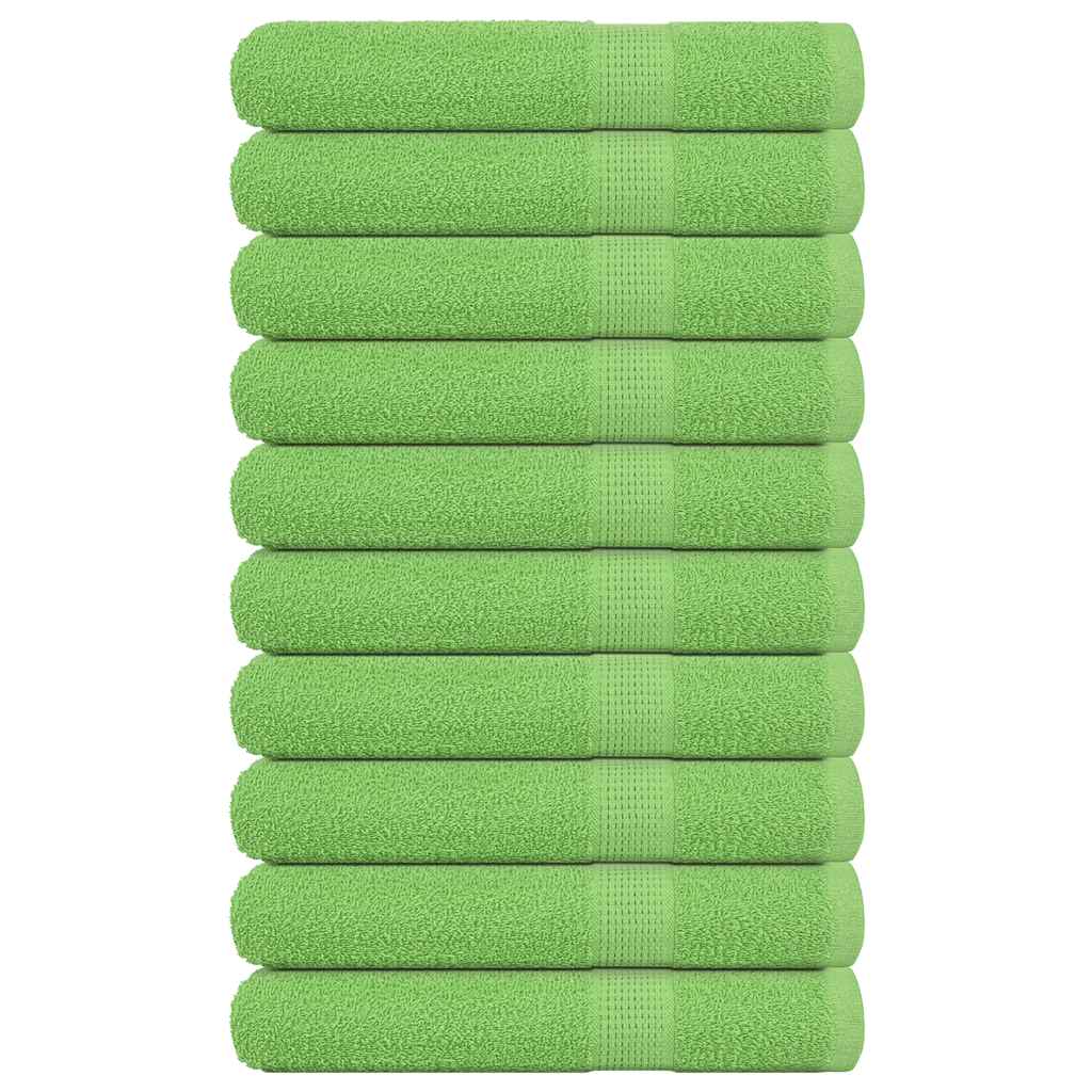 Vidaxx Handtücher 10 Stück 100x200 cm 360 g m² 100 % Baumwolle apfelgrün