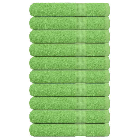 Vidaxx Handtücher 10 Stück 100x200 cm 360 g m² 100 % Baumwolle apfelgrün