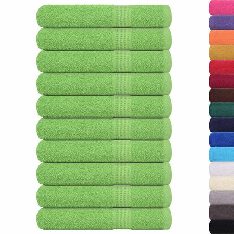 Vidaxx Handtücher 10 Stück 100x200 cm 360 g m² 100 % Baumwolle apfelgrün