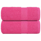 VidaXL Gästehandtücher 2 Stk. 30x50 cm 360 g m² 100 % Baumwolle rosa