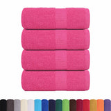 VidaXL Gästehandtücher 4 Stk. 30x50 cm 360 g m² 100 % Baumwolle rosa