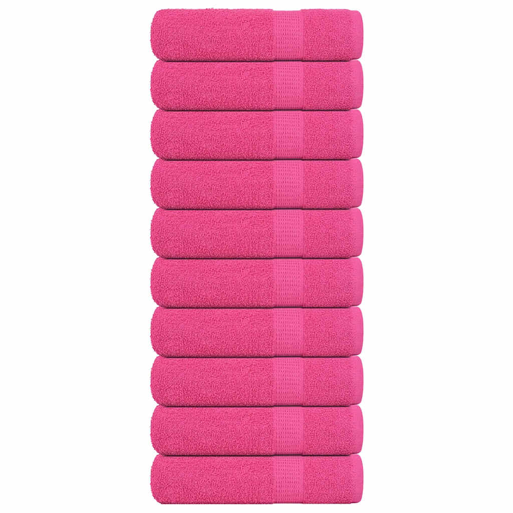 Vidaxx Handtücher 10 Stück 50x100 cm 360 g m² 100 % Baumwolle rosa
