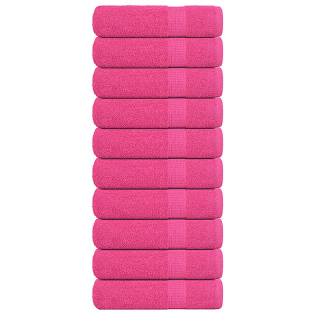 VidaXL Badetücher 10 Stück 100x150 cm 360 g m² 100 % Baumwolle rosa