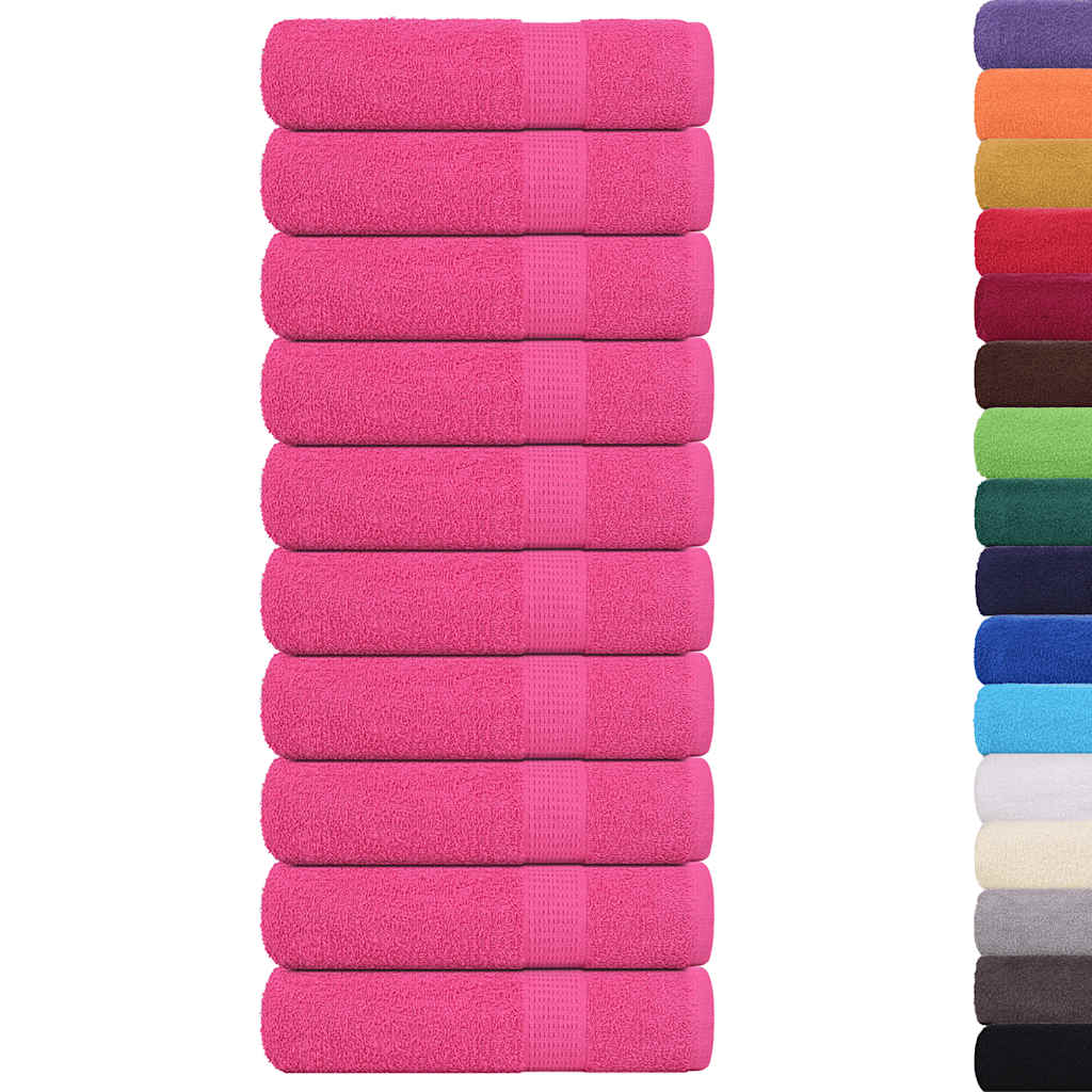 VidaXL Badetücher 10 Stück 100x150 cm 360 g m² 100 % Baumwolle rosa