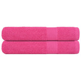Vidaxx Saunatücher 2 Stk. 80x200 cm 360 g m² 100 % Baumwolle rosa