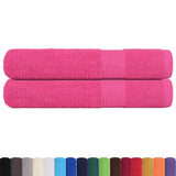 Vidaxx Saunatücher 2 Stk. 80x200 cm 360 g m² 100 % Baumwolle rosa