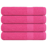 Vidaxx Saunatücher 4 Stück 80x200 cm 360 g m² 100 % Baumwolle rosa