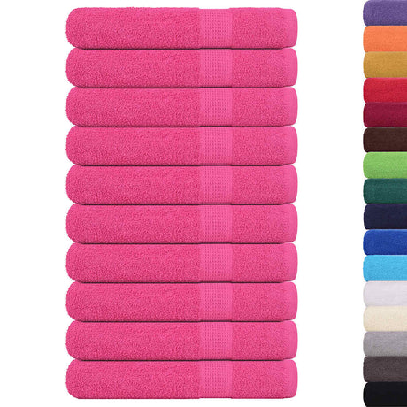 Vidaxx Saunatücher 10 Stück 80x200 cm 360 g m² 100 % Baumwolle rosa