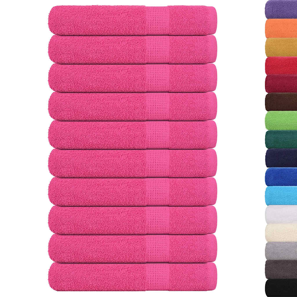 Vidaxx Handtücher 10 Stück 100x200 cm 360 g m² 100 % Baumwolle rosa
