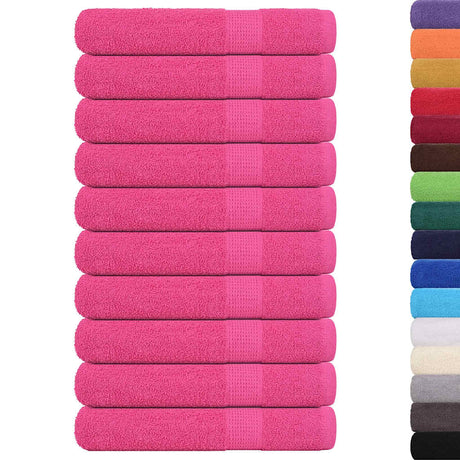 Vidaxx Handtücher 10 Stück 100x200 cm 360 g m² 100 % Baumwolle rosa