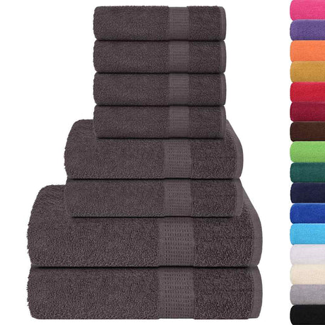 Vidaxl 8-teiliges Handtuchset Frogn 360 g m² Anthrazit