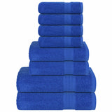 Vidaxx 8-teiliges Handtuchset 360 g m² 100 % Baumwolle Blau