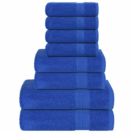 Vidaxx 8-teiliges Handtuchset 360 g m² 100 % Baumwolle Blau