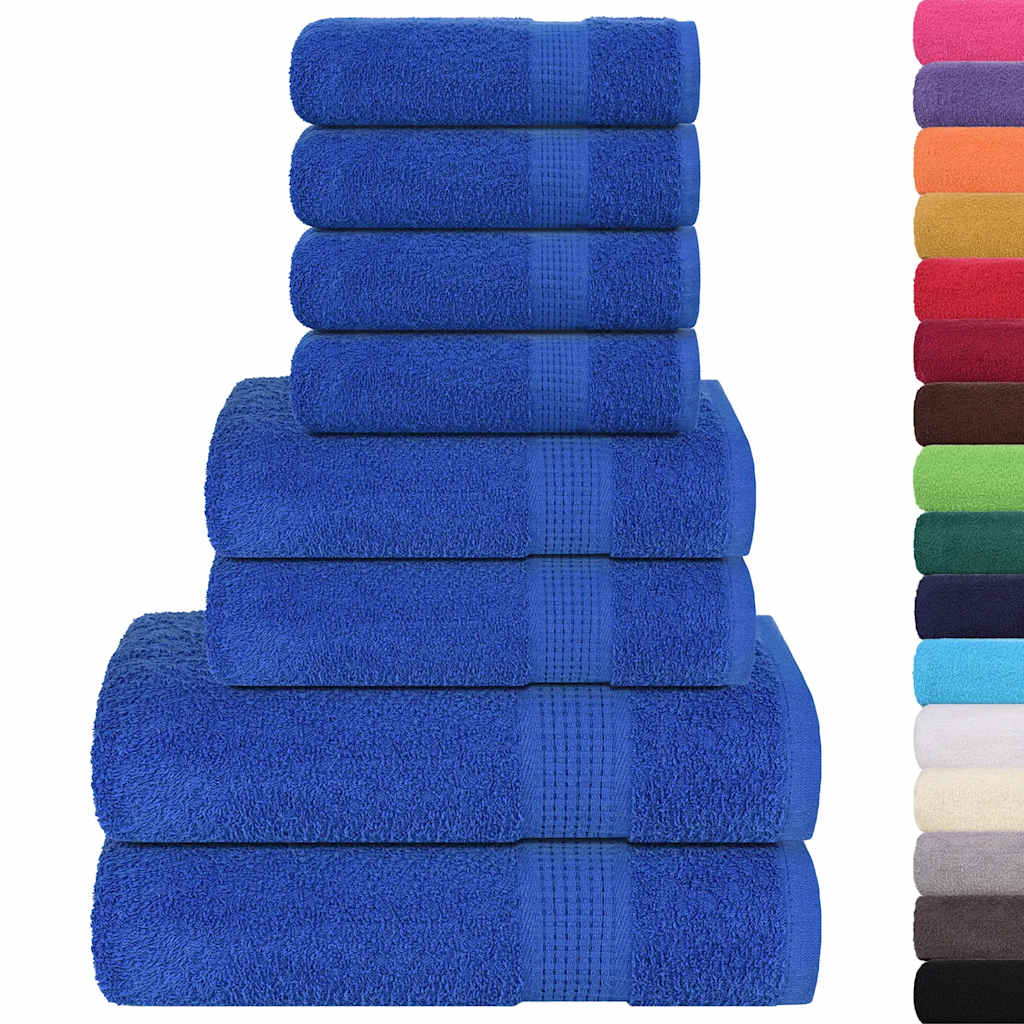Vidaxx 8-teiliges Handtuchset 360 g m² 100 % Baumwolle Blau