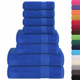 Vidaxx 8-teiliges Handtuchset 360 g m² 100 % Baumwolle Blau