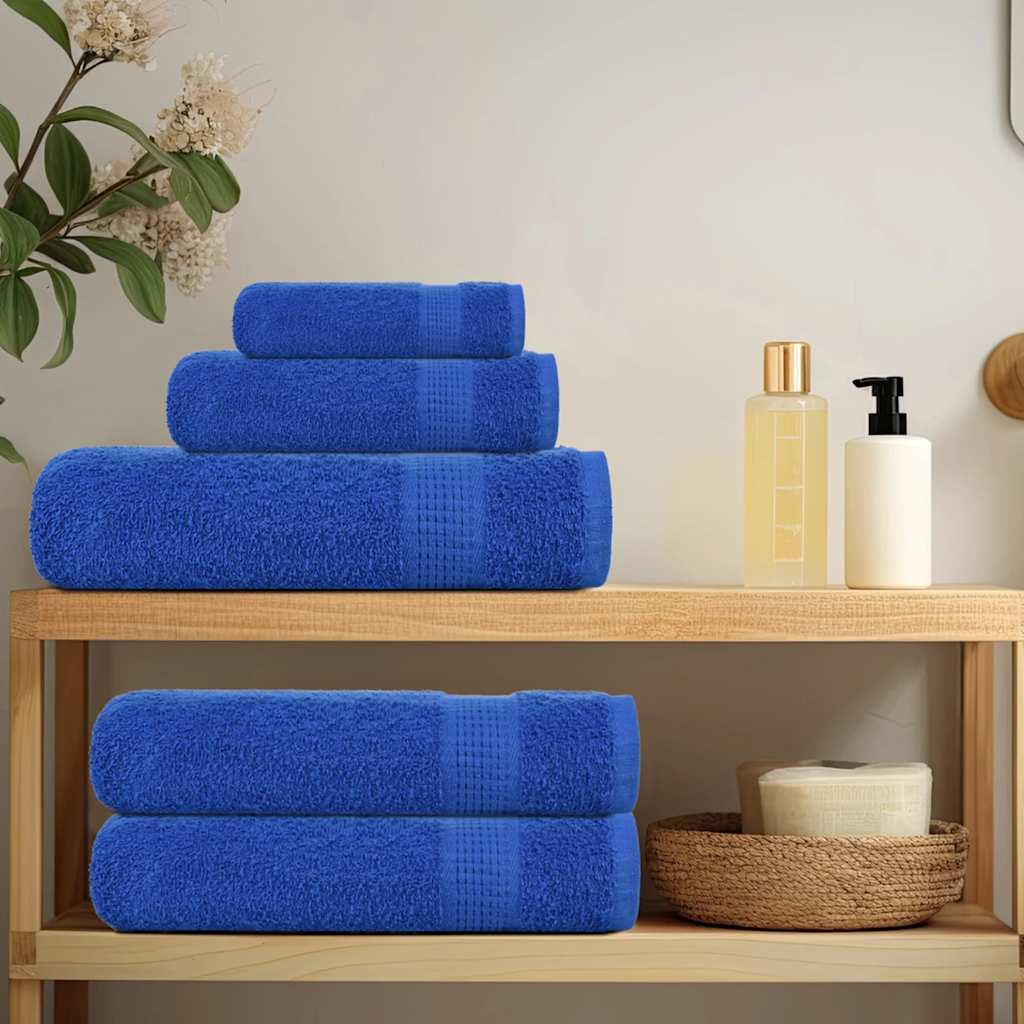 Vidaxx 8-teiliges Handtuchset 360 g m² 100 % Baumwolle Blau