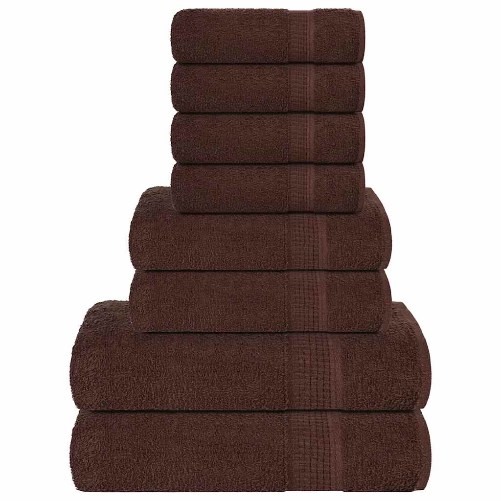 Vidaxx 8-teiliges Handtuchset 360 g m² 100 % Baumwolle Braun