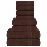 Vidaxx 8-teiliges Handtuchset 360 g m² 100 % Baumwolle Braun