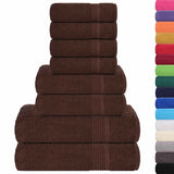 Vidaxx 8-teiliges Handtuchset 360 g m² 100 % Baumwolle Braun