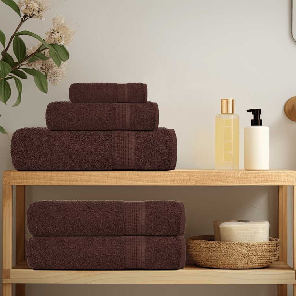 Vidaxx 8-teiliges Handtuchset 360 g m² 100 % Baumwolle Braun