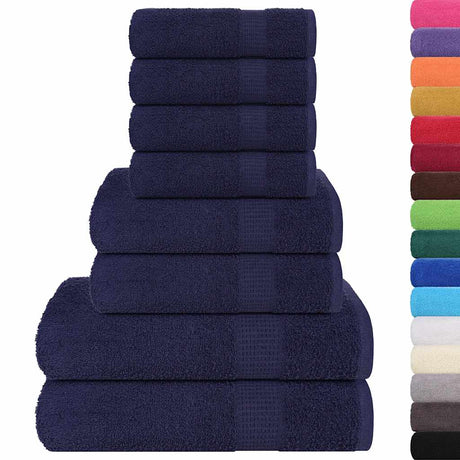 Vidaxx 8-teiliges Handtuchset Frogn 360 g m² Marineblau