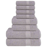 Vidaxx 8-teiliges Handtuchset 360 g m² 100 % Baumwolle Grau