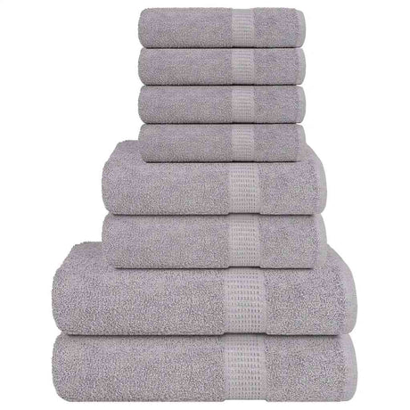 Vidaxx 8-teiliges Handtuchset 360 g m² 100 % Baumwolle Grau